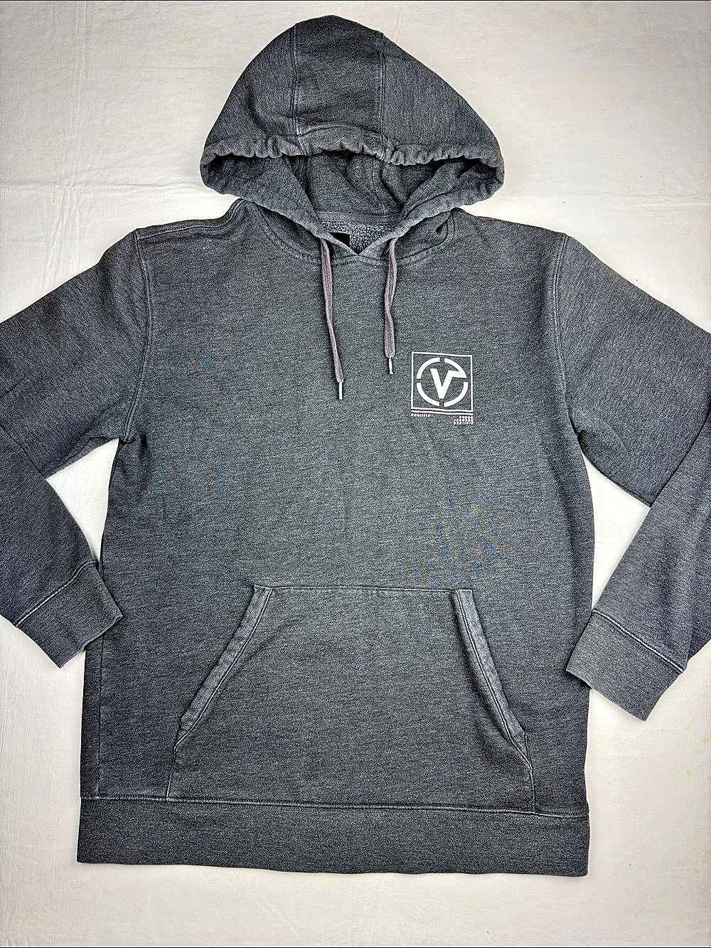 Vans Off The Wall Aesthetic Mountain Graphic Hoodie Charcoal Grey Size M